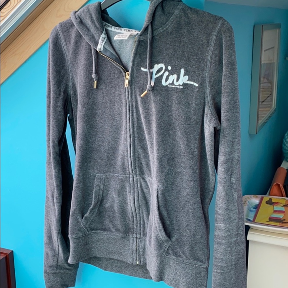 Pink VS Velour Hoodie